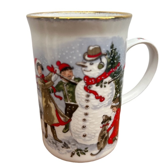 Vintage Porcelain Christmas Cups Set Of Three St George Fine Bone China - Picture 2 of 12